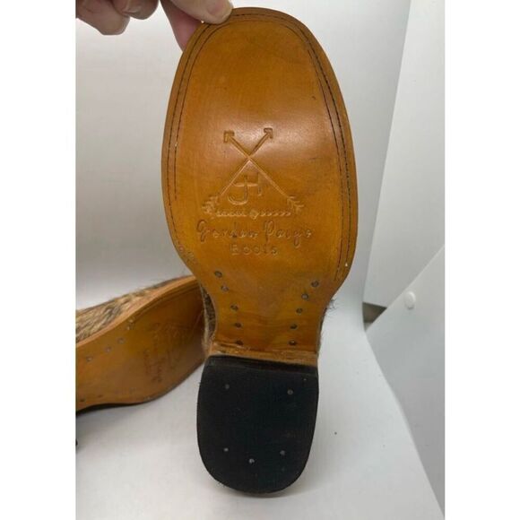 New Jordan Page Women's Western Ankle Boots Size 9.5 Hair-on-Hide Square Toe - Picture 9 of 12